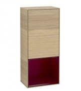 Шафка для ванної Villeroy & Boch Finion 41,8х93,6х27 см петлі зліва з підсвічуванням ДСП шпон дуба/півон матовий лак G540HBPC