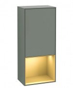 Шафка для ванної Villeroy & Boch Finion 41,8х93,6х27 см петлі зліва з підсвічуванням МДФ оливковий матовий лак/золотий матовий лак G540HFGM