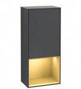 Шафка для ванної Villeroy & Boch Finion 41,8х93,6х27 см петлі зліва з підсвічуванням МДФ темно-синій матовий лак/золотий матовий лак G540HFHG