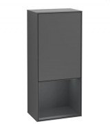 Шафка для ванної Villeroy & Boch Finion 41,8 х93, 6х27 см петлі зліва з підсвічуванням МДФ антрацит матовий лак/темно-синій матовий лак G540HGGK