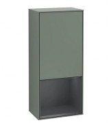 Шафка для ванної Villeroy & Boch Finion 41,8 х93, 6х27 см петлі зліва з підсвічуванням МДФ оливковий матовий лак/темно-синій матовий лак G540HGGM