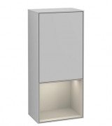 Шафка для ванної Villeroy & Boch Finion 41,8х93,6х27 см петлі зліва з підсвічуванням МДФ світло-сірий матовий лак/пісок матовий лак G540HHGJ