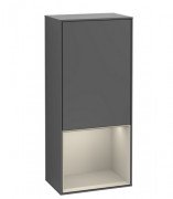 Шафка для ванної Villeroy & Boch Finion 41,8х93,6х27 см петлі зліва з підсвічуванням МДФ антрацит матовий лак/пісок матовий лак G540HHGK