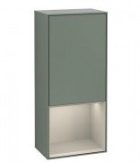 Шафка для ванної Villeroy & Boch Finion 41,8х93,6х27 см петлі зліва з підсвічуванням МДФ оливковий матовий лак/пісок матовий лак G540HHGM