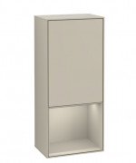 Шафка для ванної Villeroy & Boch Finion 41,8х93,6х27 см петлі зліва з підсвічуванням МДФ пісок матовий лак G540HHHH