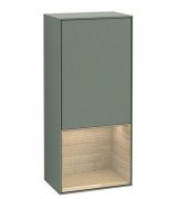Шафка для ванної Villeroy & Boch Finion 41,8х93,6х27 см петлі зліва з підсвічуванням МДФ оливковий матовий лак/шпон дуба G540PCGM