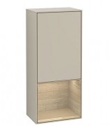 Шафка для ванної Villeroy & Boch Finion 41,8х93,6х27 см петлі зліва з підсвічуванням МДФ пісок матовий лак/шпон дуба G540PCHH