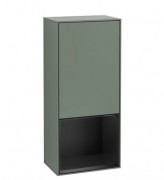 Шафка для ванної Villeroy & Boch Finion 41,8х93,6х27 см петлі зліва з підсвічуванням МДФ оливковий матовий лак/чорний матовий лак G540PDGM