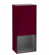 Шафка для ванної Villeroy & Boch Finion 41,8х93,6х27 см петлі праворуч з підсвічуванням МДФ півонія матовий лак/антрацит матовий лак F550GKHB