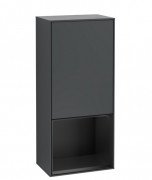 Шафка для ванної Villeroy & Boch Finion 41,8х93,6х27 см петлі зліва з підсвічуванням МДФ темно-синій матовий лак/чорний матовий лак G540PDHG