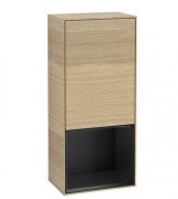 Шкафчик для ванной Villeroy & Boch Finion 41,8х93,6х27 см петли слева с подсветкой ДСП шпон дуба/черный матовый лак G540PDPC