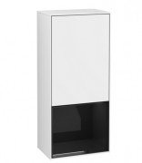 Шафка для ванної Villeroy & Boch Finion 41,8х93,6х27 см петлі зліва з підсвічуванням МДФ білий глянцевий лак/глянцевий чорний лак G540PHGF