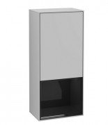 Шафка для ванної Villeroy & Boch Finion 41,8х93,6х27 см петлі зліва з підсвічуванням МДФ світло-сірий матовий лак/глянцевий чорний лак G540PHGJ