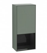 Шафка для ванної Villeroy & Boch Finion 41,8х93,6х27 см петлі зліва з підсвічуванням МДФ оливковий матовий лак/глянцевий чорний лак G540PHGM