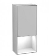 Шафка для ванної Villeroy & Boch Finion 41,8х93,6х27 см петлі праворуч з підсвічуванням МДФ світло-сірий матовий лак/глянсовий білий лак F550GFGJ