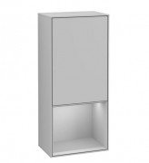 Шафка для ванної Villeroy & Boch Finion 41,8х93,6х27 см петлі праворуч з підсвічуванням МДФ світло-сірий матовий лак F550GJGJ