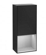 Шафка для ванної Villeroy & Boch Finion 41,8х93,6х27 см петлі праворуч з підсвічуванням МДФ чорний матовий лак/світло-сірий матовий лак F550GJPD