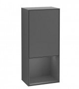 Шафка для ванної Villeroy & Boch Finion 41,8х93,6х27 см петлі праворуч з підсвічуванням МДФ антрацит матовий лак F550GKGK