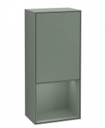 Шафка для ванної Villeroy & Boch Finion 41,8 х93, 6х27 см петлі праворуч з підсвічуванням МДФ оливковий матовий лак F550GMGM