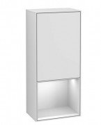 Шкафчик для ванной Villeroy & Boch Finion 41,8х93,6х27 см петли справа с подсветкой МДФ белый матовый лак F550MTMT