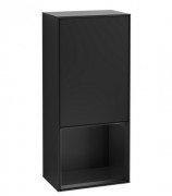 Шкафчик для ванной Villeroy & Boch Finion 41,8х93,6х27 см петли справа с подсветкой МДФ черный матовый лак F550PDPD