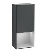 Шкафчик для ванной Villeroy & Boch Finion 41,8х93,6х27 см петли справа с подсветкой МДФ темно-синий матовый лак/светло-серый матовый лак F550GJHG
