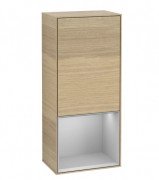 Шкафчик для ванной Villeroy & Boch Finion 41,8х93,6х27 см петли справа с подсветкой ДСП шпон дуба/светло-серый матовый лак F550GJPC