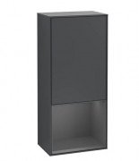 Шкафчик для ванной Villeroy & Boch Finion 41,8х93,6х27 см петли справа с подсветкой МДФ темно-синий матовый лак/антрацит матовый лак F550GKHG