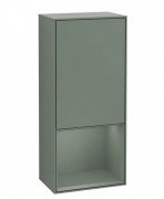 Шкафчик для ванной Villeroy & Boch Finion 41,8х93,6х27 см петли справа с подсветкой МДФ оливковый матовый лак F550GMGM