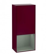 Шафка для ванної Villeroy & Boch Finion 41,8х93,6х27 см петлі праворуч з підсвічуванням МДФ півонія матовий лак/оливковий матовий лак F550GMHB