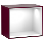 Стеллаж для ванной Villeroy & Boch Finion 41,8х35,6х27 см с подсветкой МДФ пион матовый лак/глянцевый белый лак F580GFHB