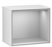 Стеллаж для ванной Villeroy & Boch Finion 41,8х35,6х27 см с подсветкой МДФ глянцевый белый лак/светло-серый матовый лак F580GJGF