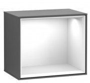 Стелаж для ванної Villeroy & Boch Finion 41,8 х35, 6х27 см з підсвічуванням МДФ антрацит матовий лак/глянсовий білий лак F580GFGK