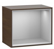 Стеллаж для ванной Villeroy & Boch Finion 41,8х35,6х27 см с подсветкой ДСП шпон грецкого ореха/светло-серый матовый лак F580GJGN