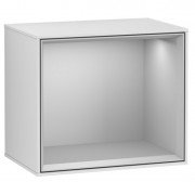 Стелаж для ванної Villeroy & Boch Finion 41,8 х35, 6х27 см з підсвічуванням МДФ білий матовий лак/світло-сірий матовий лак F580GJMT