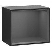 Стеллаж для ванной Villeroy & Boch Finion 41,8х35,6х27 см с подсветкой МДФ черный матовый лак/антрацит матовый лак F580GKPD