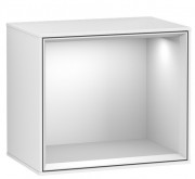 Стелаж для ванної Villeroy & Boch Finion 41,8 х35, 6х27 см з підсвічуванням МДФ глянсовий білий лак/білий матовий лак F580MTGF