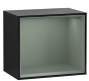 Стелаж для ванної Villeroy & Boch Finion 41,8 х35, 6х27 см з підсвічуванням МДФ глянсовий чорний лак/оливковий матовий лак F580GMPH