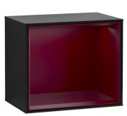 Стелаж для ванної Villeroy & Boch Finion 41,8х35,6х27 см з підсвічуванням МДФ глянсовий чорний лак/півон матовий лак F580HBPH