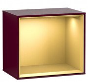 Стеллаж для ванной Villeroy & Boch Finion 41,8х35,6х27 см с подсветкой МДФ пион матовый лак/золотой матовый лак F580HFHB