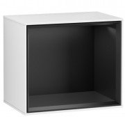 Стеллаж для ванной Villeroy & Boch Finion 41,8х35,6х27 см с подсветкой МДФ глянцевый белый лак/черный матовый лак F580PDGF