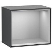 Стеллаж для ванной Villeroy & Boch Finion 41,8х35,6х27 см с подсветкой МДФ темно-синий матовый лак/светло-серый матовый лак F580GJHG