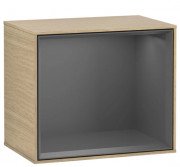 Стеллаж для ванной Villeroy & Boch Finion 41,8х35,6х27 см с подсветкой ДСП шпон дуба/антрацит матовый лак F580GKPC