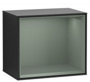 Стеллаж для ванной Villeroy & Boch Finion 41,8х35,6х27 см с подсветкой МДФ черный матовый лак/оливковый матовый лак F580GMPD