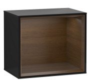 Стелаж для ванної Villeroy & Boch Finion 41,8х35,6х27 см з підсвічуванням МДФ глянсовий чорний лак/шпон волоського горіха F580GNPH