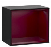 Стелаж для ванної Villeroy & Boch Finion 41,8х35,6х27 см з підсвічуванням МДФ глянсовий чорний лак/півон матовий лак F580HBPH