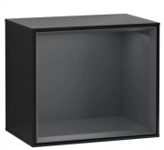 Стелаж для ванної Villeroy & Boch Finion 41,8 х35, 6х27 см з підсвічуванням МДФ глянсовий чорний лак/темно-синій матовий лак F580HGPH
