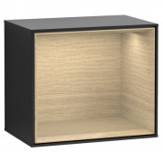 Стелаж для ванної Villeroy & Boch Finion 41,8 х35, 6х27 см з підсвічуванням МДФ чорний матовий лак/шпон дуба F580PCPD