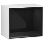 Стелаж для ванної Villeroy & Boch Finion 41,8х35,6х27 см з підсвічуванням МДФ білий глянцевий лак/глянцевий чорний лак F580PHGF