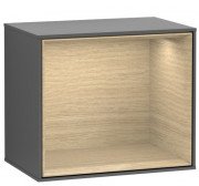 Стелаж для ванної Villeroy & Boch Finion 41,8 х35, 6х27 см з підсвічуванням МДФ антрацит матовий лак/шпон дуба F580PCGK